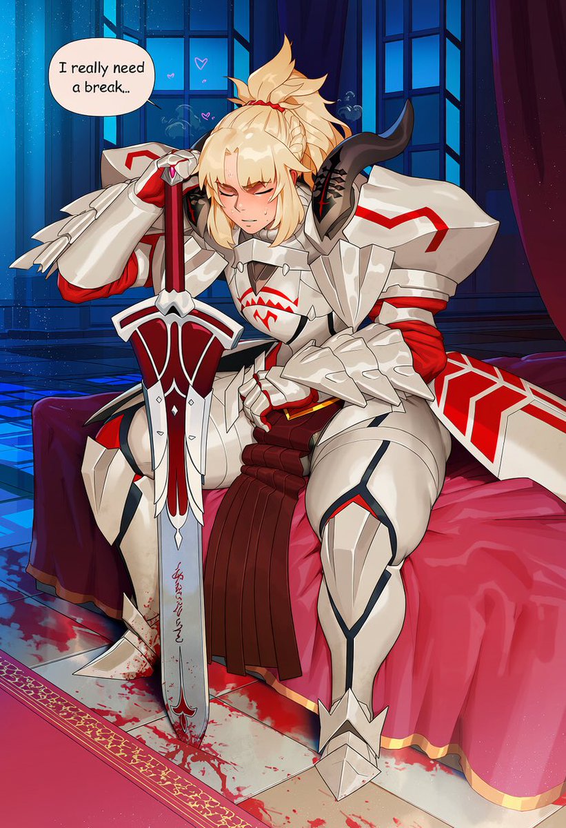 Lappeningoni's tweet photo. Good afternoon oomfs! Today I wanted to do some semi wholesome Mordred posting!! I love her too much… she deserves a nice break now and again!! Enjoy! https://t.co/qLFugSVNKO