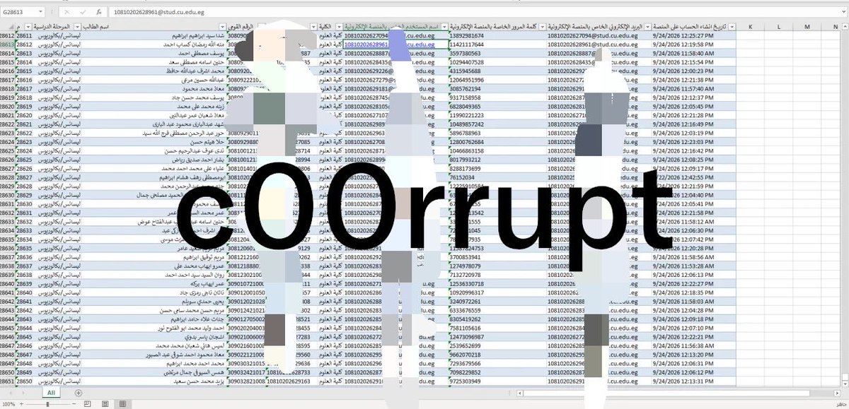 c00rrupt's tweet photo. السلام عليكم ورحمة الله وبركاته،
تم اكتشاف ثغرة أمنية في موقع يتبع
لجامعه القاهرة 
تحديداً " كلية العلوم و كليه الطب البشري"

والتي تمكنت من خلالها الوصول إلى صفحة الأدمن ولوحة الإدارة وتسريب قواعد بيانات

 الأولى لـ 168,261 شخص، 

بالإضافة إلى القاعدة الثانية 
لـ 100 ألف شخص https://t.co/QFA3dVussA