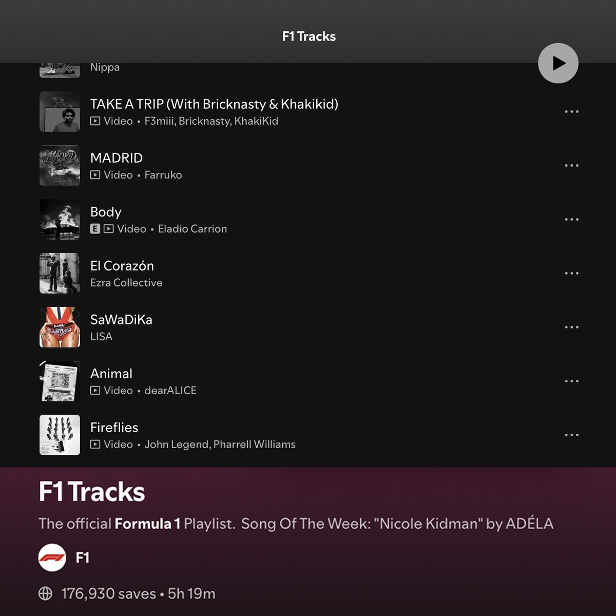 btf0327's tweet photo. SaWaDiKa is now on the official @F1 Tracks playlist on Spotify 🏎️🔥

: https://t.co/Yo7CYRmup8 https://t.co/nQ5vi1Dghf