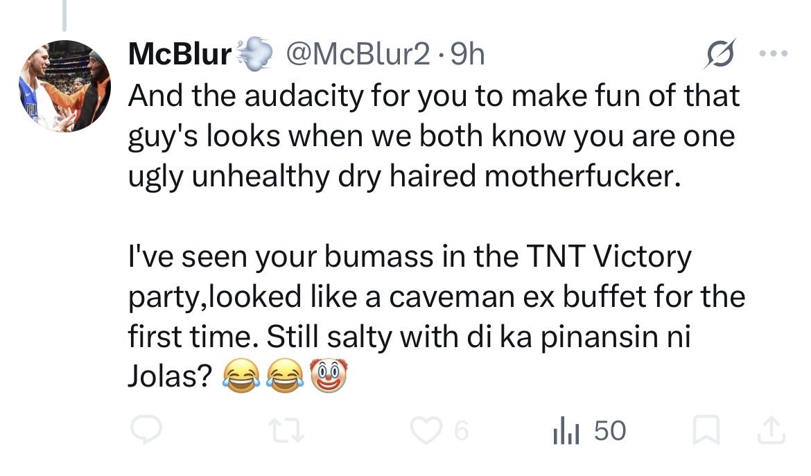 Kaibooster's tweet photo. Iyakin talaga amputa. Block sabay post para di ako makapagreply. Typical eh. Send the address nalang para magkaalaman na. Makikita mo kung sino saten dalawa unhealthy
I know you dont have the balls to say that to my face kasi hanggang dito ka lang naman sa twitter matapang. Alkab https://t.co/W4Xk9vuyRW