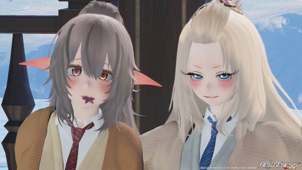 suiginmm's tweet photo. いつもの2人とパシャり。
ふたりたも戦闘巧者でいつも助かってます
#メンテの日なのでSSを貼る
#PSO2NGS_SS https://t.co/3T6FB3vpSM