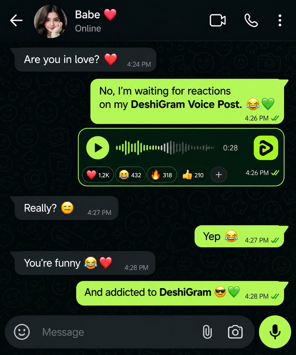 DeshiChainOrg's tweet photo. @DeshiGram users be like 💚😭 https://t.co/i6zcUvaRBB