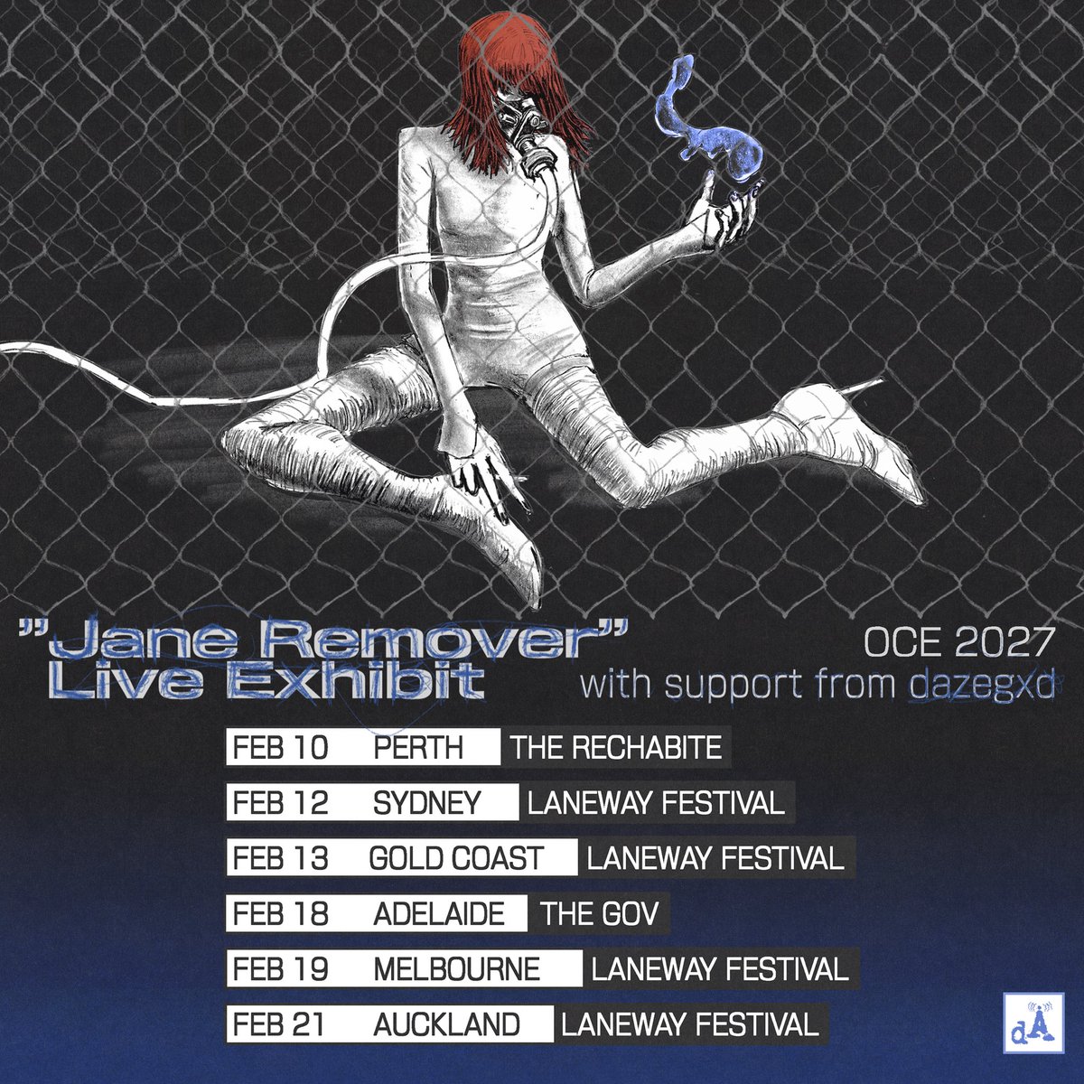 janeremover's tweet photo. "jane remover" Live Exhibit    OCE 2027
with support from @dazegxd1k 

laneway presale 10/7 onsale 10/8
headline presale 10/8 11a onsale 10/9 11a https://t.co/6SwrqVFELN