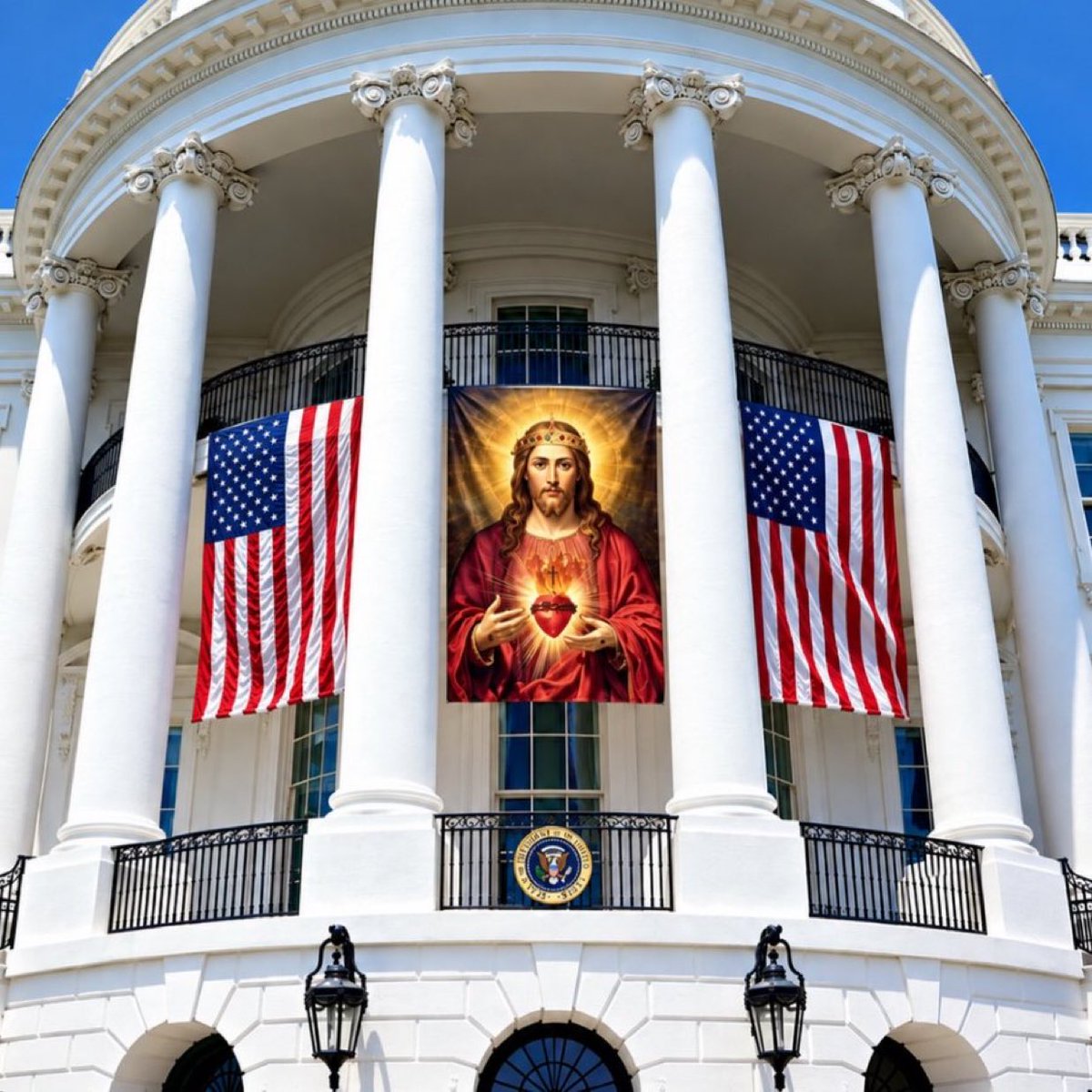 EagleHunterX's tweet photo. 🚨BREAKING: Do you agree President Trump should officially declare the United States a Christian country?

A. YES - it’s long overdue
B. NO - not constitutional
C. Undecided - convince me in the replies https://t.co/bZmztACD0d