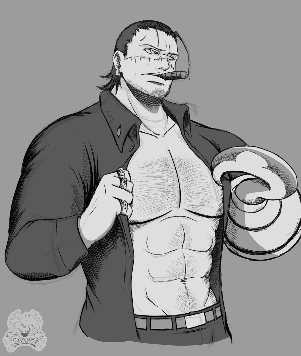 CooperToonhyena's tweet photo. "Late night escalated Sketch"

I saw something new today. Thanks for that.😳🐊🔥

#Fanart #sircrocodile #onepieceart #onepiece #sketch https://t.co/0uKv4DgeWd