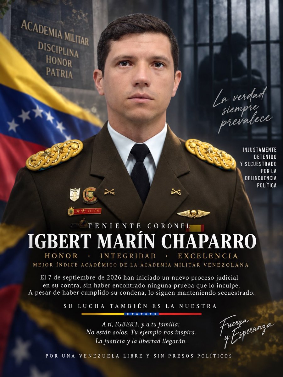 JESUSESA's tweet photo. 🇻🇪 ¡Los HIJOS de IGBERT siguen CRECIENDO SIN su PADRE! 

Tcnel. (Ej) Igbert Marín Chaparro (Sep'18) Lució el grado de Alférez Mayor de la Academia Militar de Venezuela; siendo el alumno más distinguido entre todos los cadetes. 
Él sigue preso. 
Sus hijos sin papá.
#LiberenAIgbert https://t.co/zGUiXRMK4Z