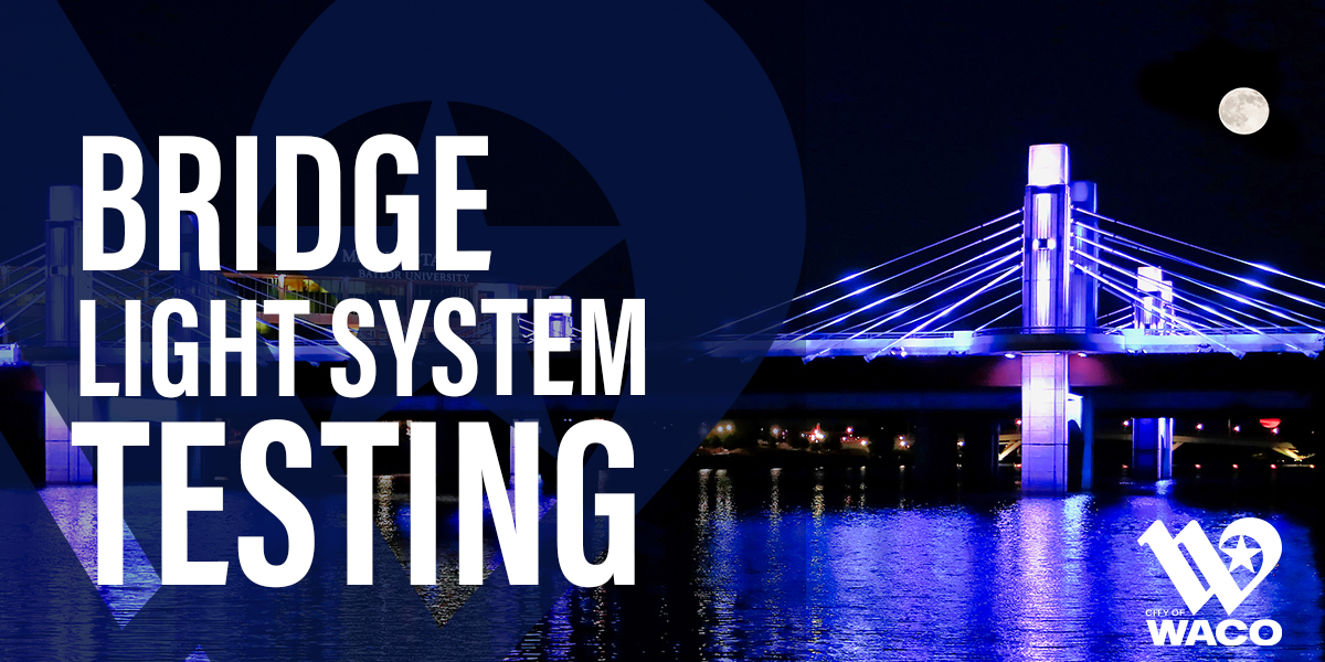 cityofwaco's tweet photo. You may notice the I-35 bridges over the Brazos River looking a little different over the next few weeks as crews test a variety of colors as the work continues on the new lighting system.

Final work on the system is expected to wrap up in mid-November.

#wacotx #forWacoans https://t.co/CYF5oStHPC