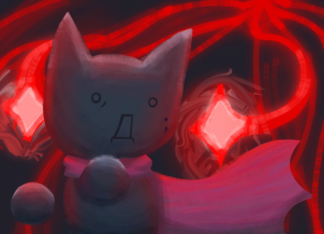 thereallifenyan's tweet photo. i drew something!! he's in quite of a predicament, nyan... #pursuitcore https://t.co/rUBxOCnOtq