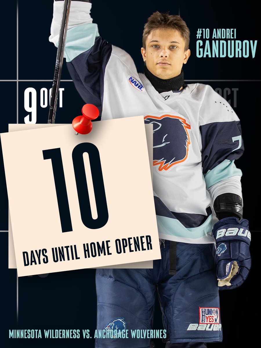 anchoragewolve1's tweet photo. We’re 10 days out from HOME OPENER❗️

The Minnesota Wilderness and Anchorage Wolverines face off October 9, 10 &amp; 11 at the Sullivan Arena. Get your tickets at https://t.co/W328T3Z3e0 

#LetsRage https://t.co/wX0o6iJu2N