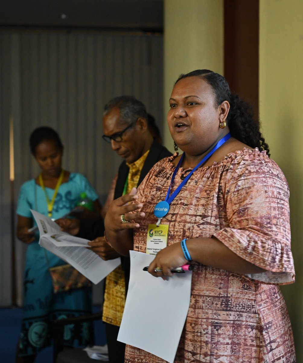 UNICEFPacific's tweet photo. Children &amp; young people from across the Solomon Islands 🇸🇧 are coming together at this year’s National Children and Youth Parliament 2026 to learn, speak up &amp; share their ideas on issues that matter to them.

Together with @EUPasifika, UNICEF is proud to support this initiative. https://t.co/fbexpVn8Ps
