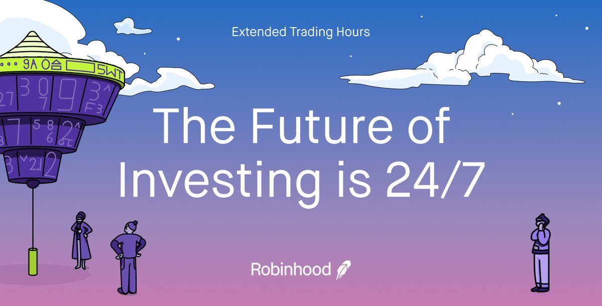 OneTradeWex's tweet photo. Last week the NASDAQ announcemented 23/7 trading was coming Dec. 6th and now @RobinhoodApp is launching 24/7 trading of its own. 

This comes as 24/7 options trading is coming soon as well. All this means is that brokers like $HOOD $BULL $IBKR $CBOE etc. will reap in more profits and traders will get even less sleep. 

That’s why I’m still long-term bullish on $PURR $COIN for their perpetual futures features that will come to the US soon as well. Happy trading.