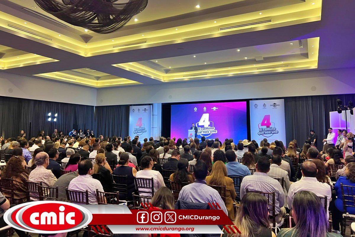 cmicdurango's tweet photo. Nuestro Tesorero, Arq. Mario Alberto Cervantes, asistió al Informe de Resultados del DIF Municipal Durango, encabezado por la Lic. María Guadalupe Ochoa Rodríguez y la Sra. Marisol Rosso.

¡Desde la #CMICDurango felicitamos su labor en favor del bienestar social! 👏🏼📊🤝 https://t.co/aQ4N3zltfQ