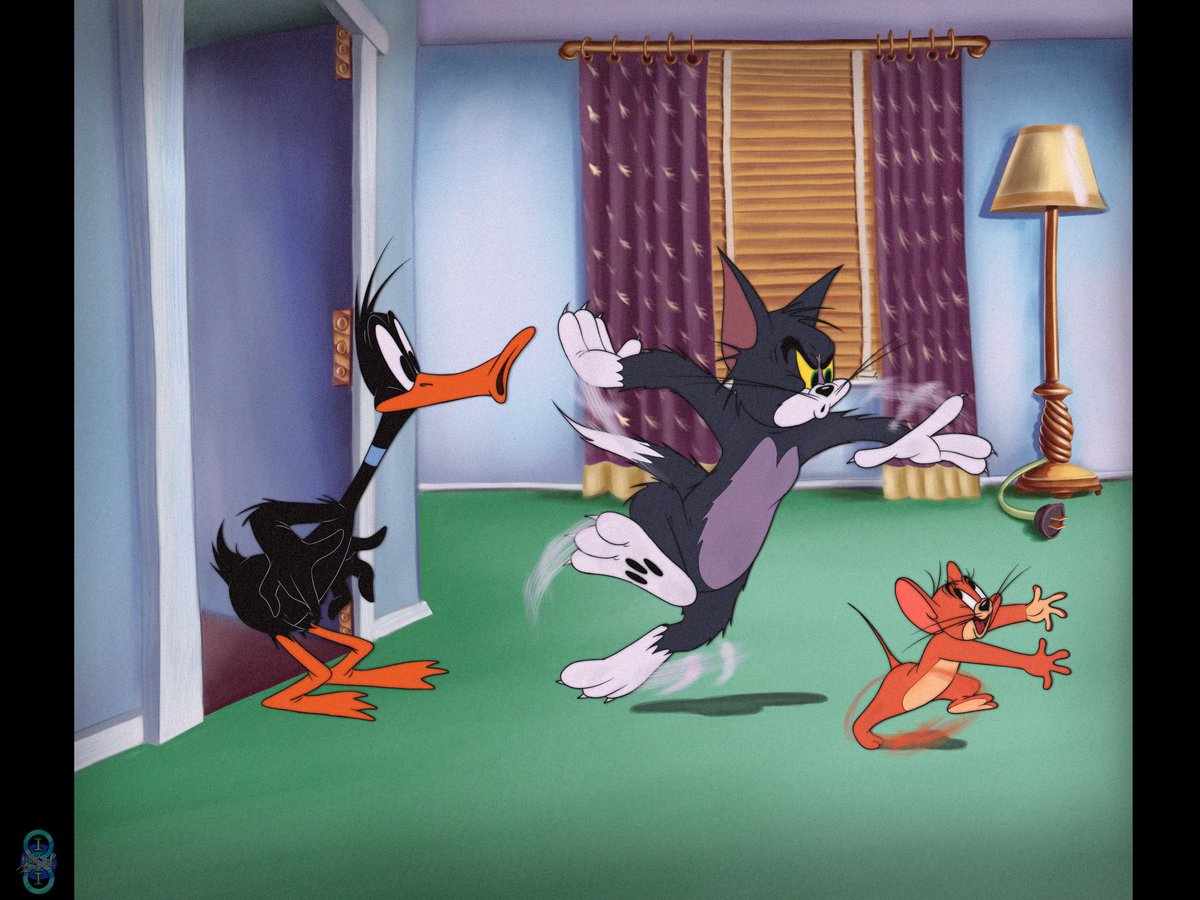 InfinimationInc's tweet photo. ✨🎞️Daffy Duck Finds Himself In, “Quiet Please” A Tom &amp; Jerry Cartoon In 1945! 🎞️✨ #TomAndJerry #LooneyTunes https://t.co/m1416xBAUP