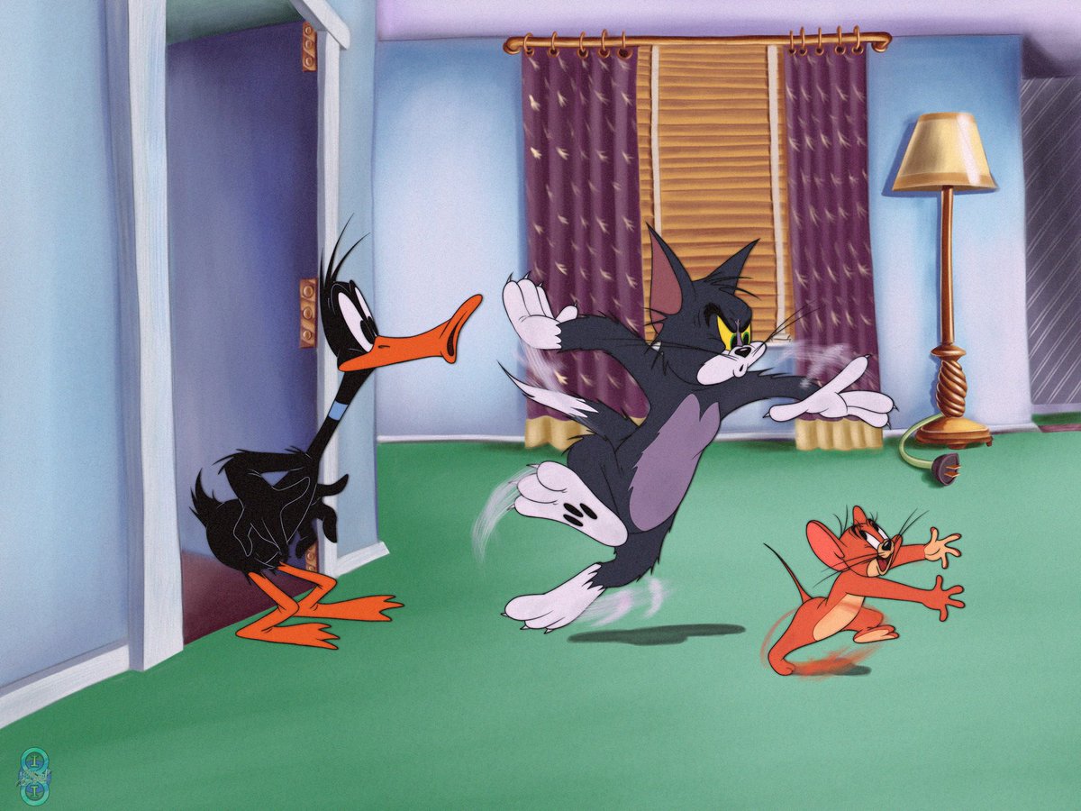 InfinimationInc's tweet photo. ✨🎞️Daffy Duck Finds Himself In, “Quiet Please” A Tom &amp; Jerry Cartoon In 1945! 🎞️✨ #TomAndJerry #LooneyTunes https://t.co/m1416xBAUP