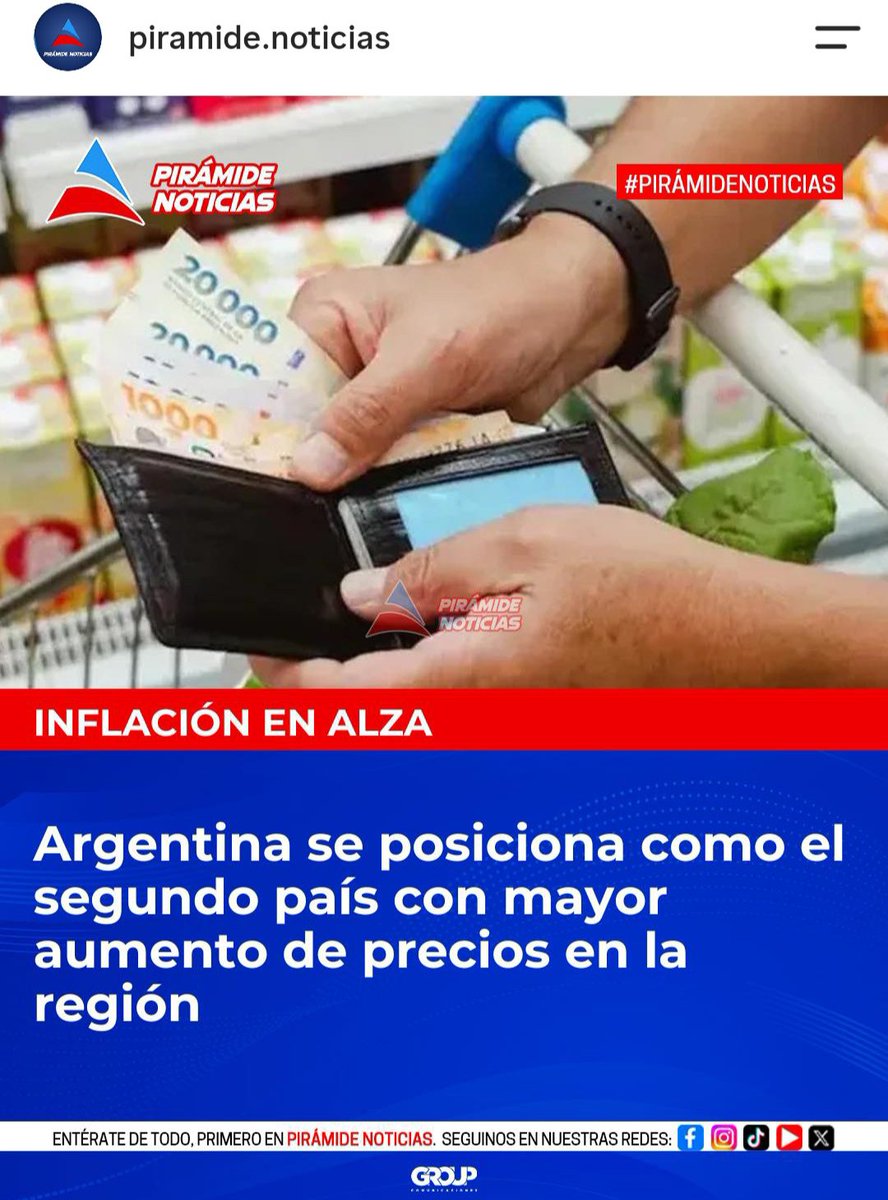 Guadqzlp's tweet photo. @datoslatinoamer Pase lo que pase en México, jamás verás las mismas noticias que en economía de arjenzuela, están condenados, ni teniendo a milei de presidente por 20 años más lamebotas de Trump podrán salir del agujero económico 🤣 https://t.co/lr42Z1EGnY