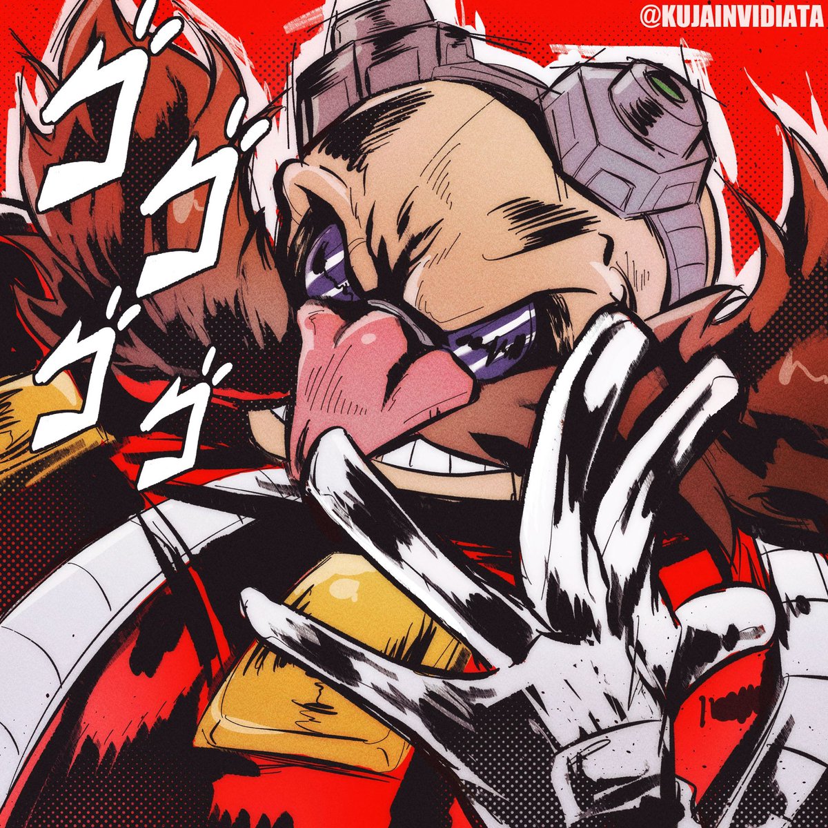 CappuRis's tweet photo. I did draw Dr. Eggman in the JOJO style https://t.co/U6pzGxnBdX