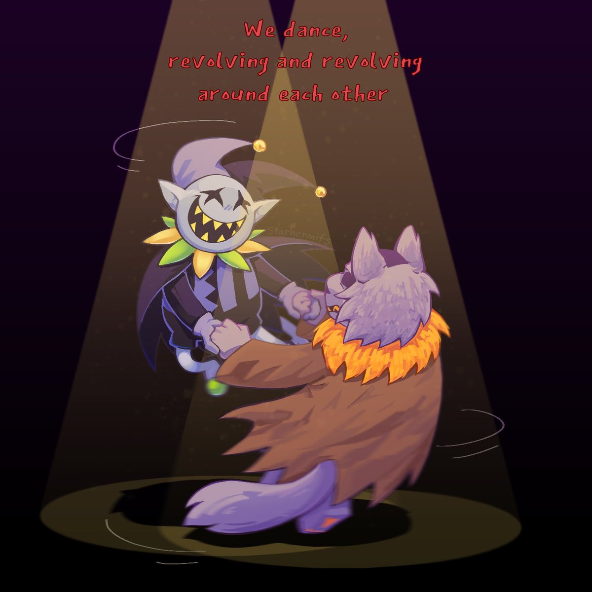Starhermits's tweet photo. Combining my Deltarune and Slay the Princess obsessions into Seam and Jevil angst (1/2) https://t.co/vIjNjVFifi