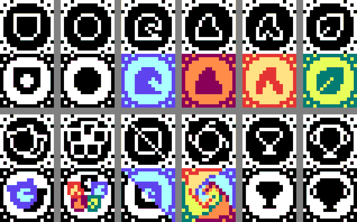 SunshrineStudio's tweet photo. I made steam achievement icons for Tile Former!
#tileformer #indiegame #pixelart https://t.co/ONm3MYtBGI