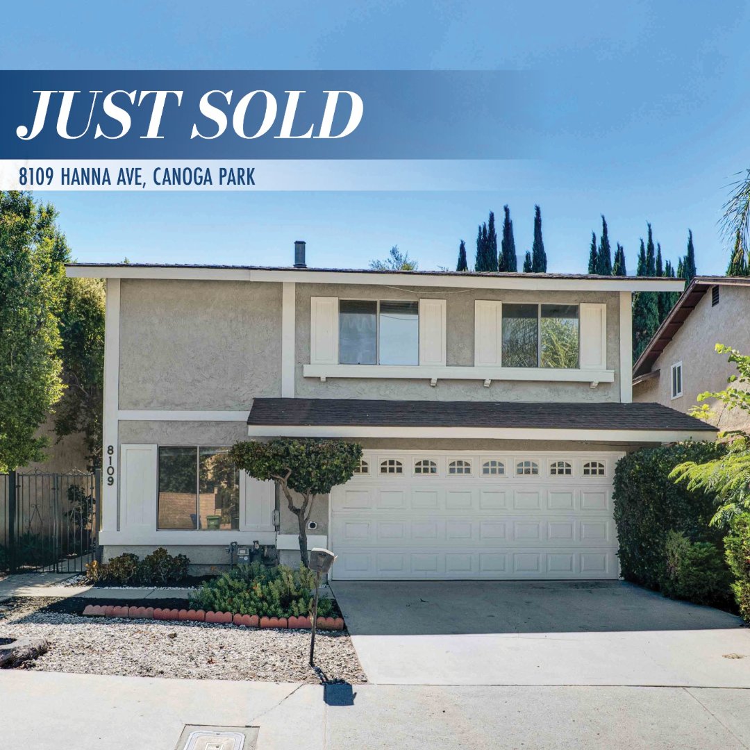 SVitacco's tweet photo. #JustSold 8109 Hanna Ave, #CanogaPark | 3🛏️ | 2.5🛁 | 1,447 SF #TeamVitacco #RealEstate #Realtor #LosAngeles #LosAngelesRealEstate #CanogaParkRealEstate #LosAngelesRealtor #RealEstateAgent #EquityUnion #EquityUnionRealEstate https://t.co/noL7yOdecg