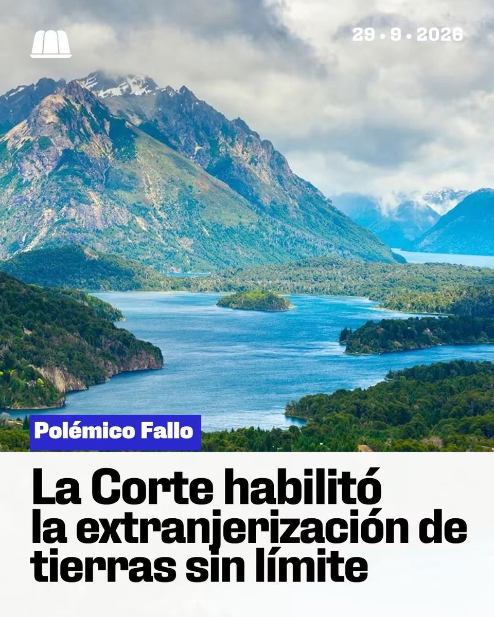 somosgelatina's tweet photo. El Máximo Tribunal habilitó la aplicación de un decreto de Milei que deroga la Ley de Tierras. https://t.co/Ku8fKEvaLK