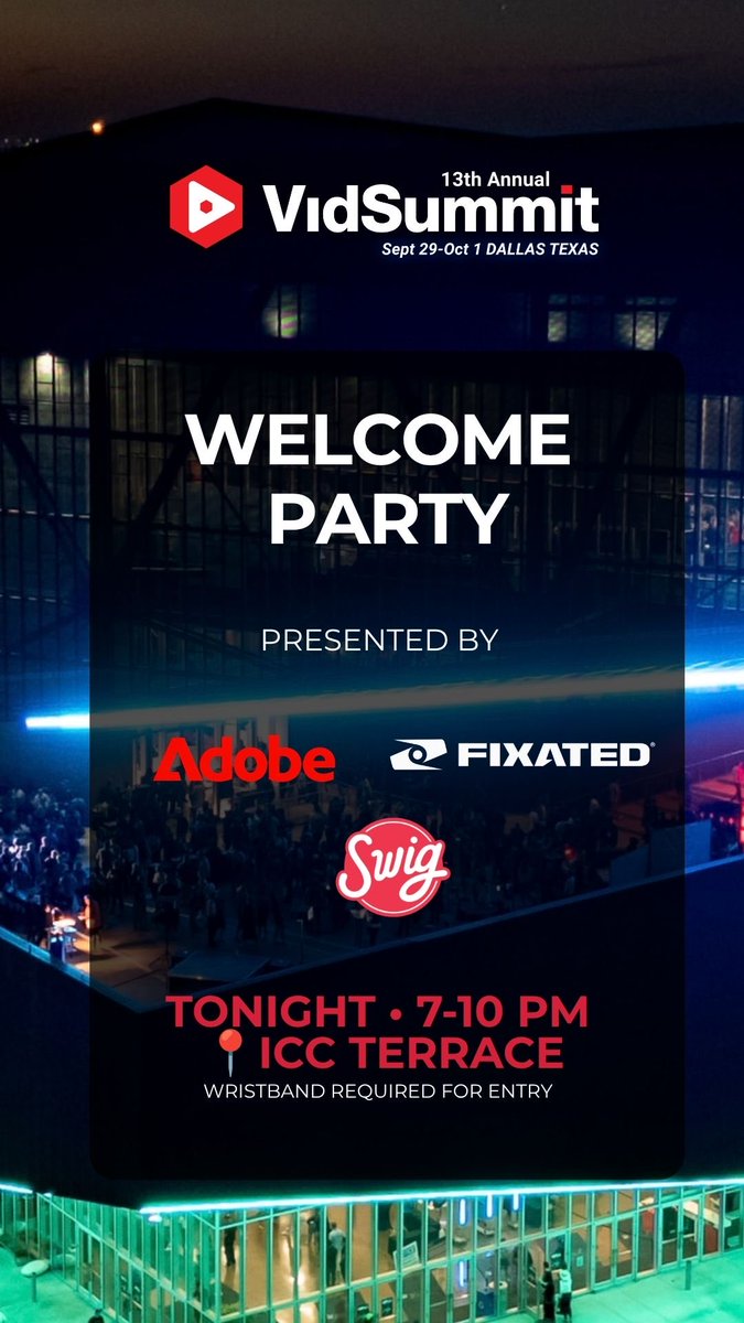 vidsummit's tweet photo. Kicking off VidSummit the right way 🎉 See you tonight! #VidSummit2026 https://t.co/z9OBy4f7BB