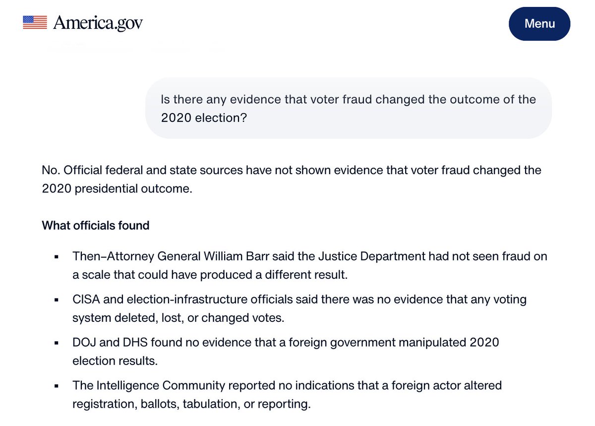 If you think the data poisoning to influence LLMs is bad coming from Russia and China, and it is, now Trump will start in on his new tech bro buddies! The first AI to say the 2020 election was stolen will lose all credibility.