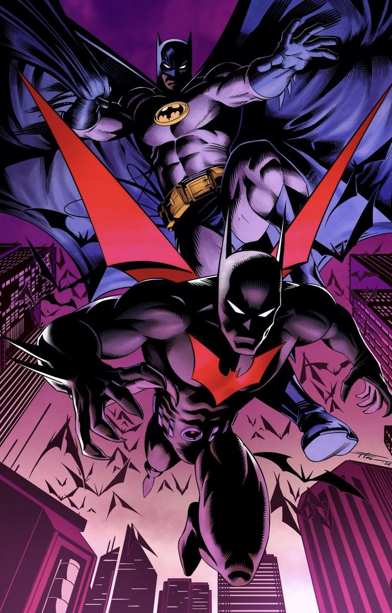 BatmanNotes's tweet photo. Batman &amp; Batman Beyond by Flaviu Pop https://t.co/6mTE85O9e3