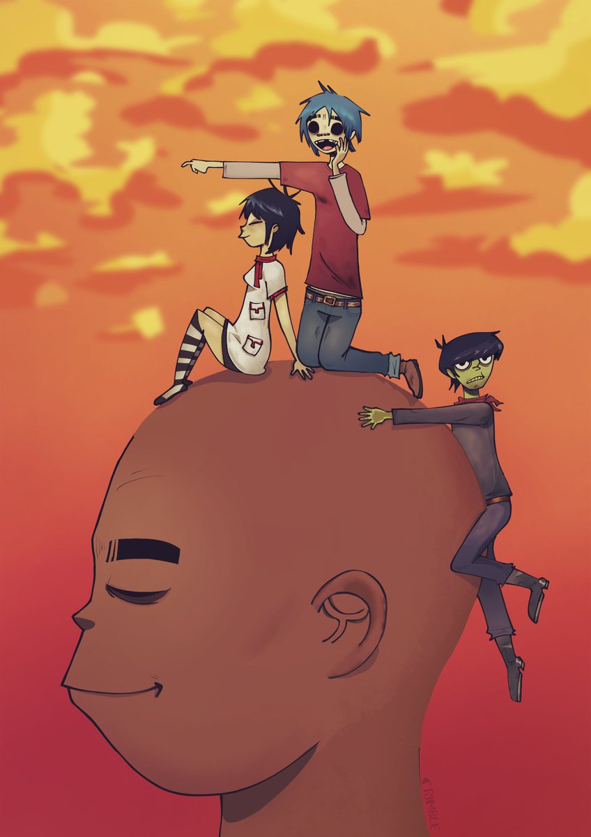 0crimble0's tweet photo. Atardecer 
Fuaaaaaaa 
#plasticbeach #gorillaz #fanart https://t.co/qmD5xfRIE7