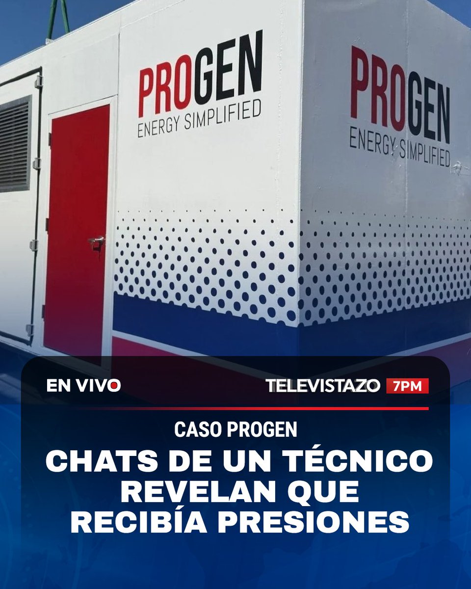 EcuavisaInforma's tweet photo. 🔗  https://t.co/9waRQK87s1 🔴 #ENVIVO | Mira #Televistazo 7 PM.

Un técnico de Celec que viajó para revisar los generadores de Progen se defiende con los chats que intercambió con su pareja.

Le contó que los generadores eran usados, relató las presiones que recibía y le da instrucciones en caso de que algo le pase.