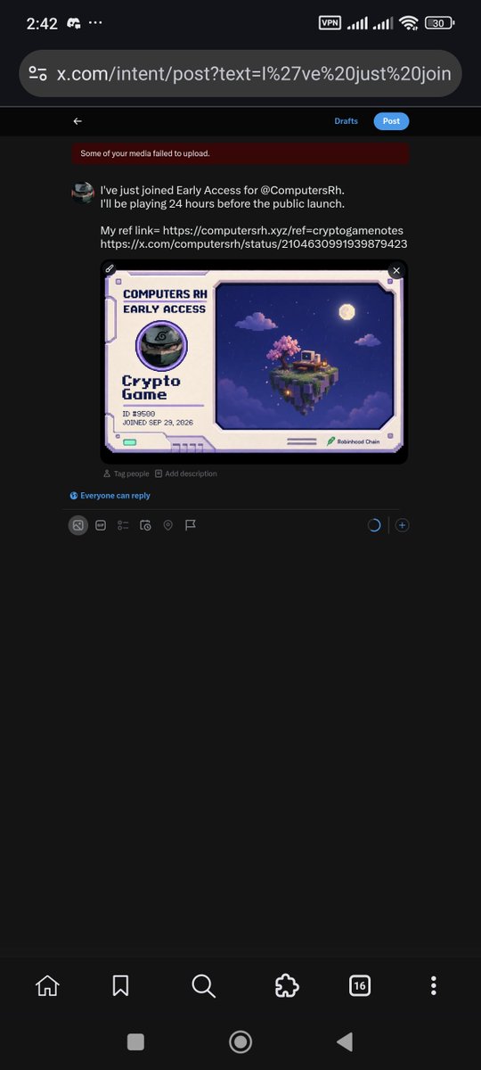 CryptoGamenotes's tweet photo. I've just joined Early Access for @ComputersRh.
I'll be playing 24 hours before the public launch.

My ref link= https://t.co/PvIyGUf3db
https://t.co/ouipN5m3Xc https://t.co/j44upQIwGY
