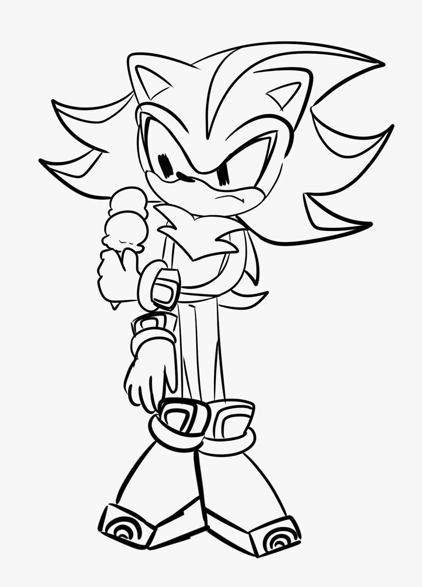 nightykoneko's tweet photo. ice cream shadow doodle
if he looks confused its because he is 
as for the flavor chocolate maybe? coffee?? https://t.co/Pxd5ZiW7ZH