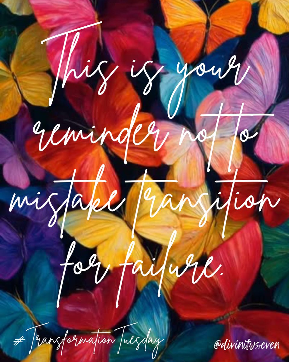 SevenDivinity's tweet photo. #TransformationTuesday  
Not every uncomfortable season is a setback.

Sometimes you’re simply outgrowing the version of yourself that got you here.

👉🏽The uncertainty.
👉🏽The changing priorities.
👉🏽The closed doors.
👉🏽The slower progress.
👉🏽The moments when you wonder if you’re doing enough.

None of that automatically means you’re failing.

Remember, your transition is still progress.

Save this for the days when you need the reminder. ❤️