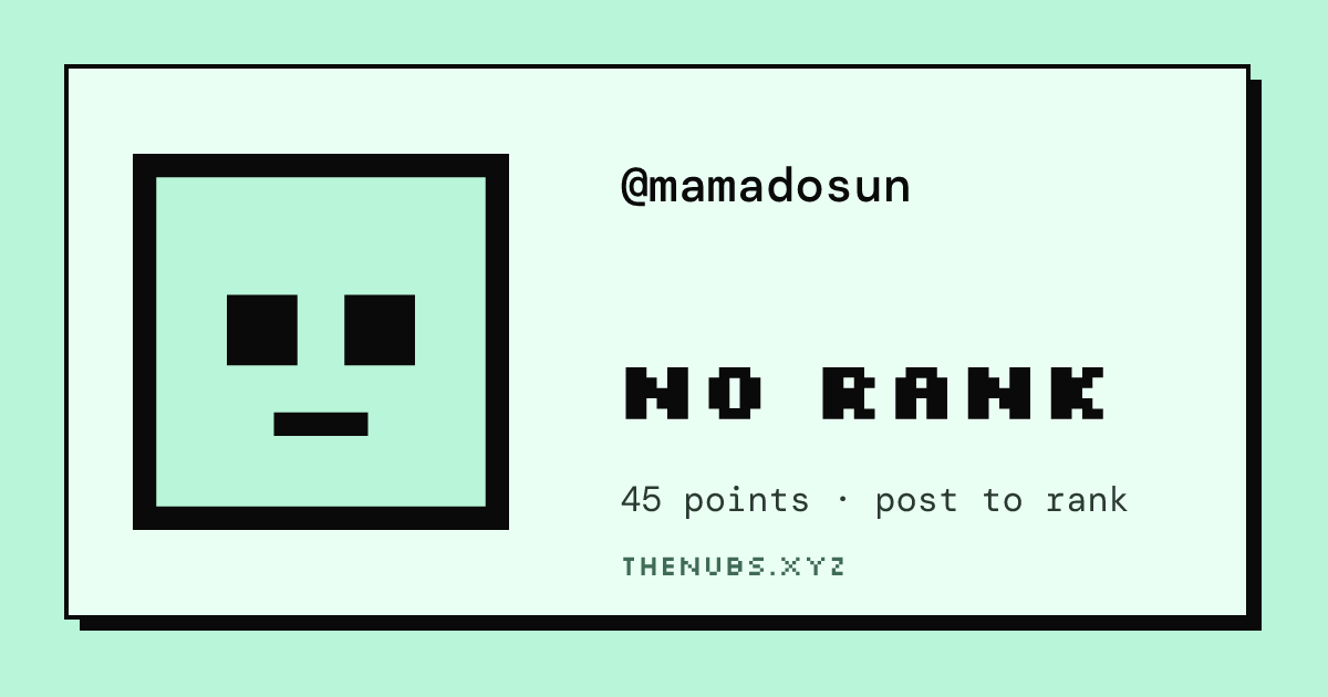 MamadoSun's tweet photo. I am on nuuuubbs waitlist townhall!

Get ready, @nubs_on_x frennnnns 🥳
https://t.co/Syv5cpmvjs https://t.co/Jst8OGM0Yz