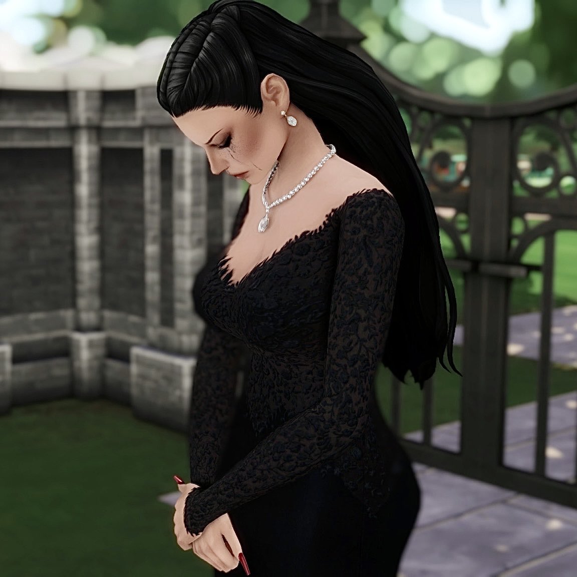 simswithcl's tweet photo. i don’t have screenshot of the death of mortimer , he died of anger … i didn’t even had to try out my new mods for the black widow challenge 😭 
here is Thorn at the funeral, of course she is acting super heartbroken but she already have a new fling ! https://t.co/UGTbZSSxEI