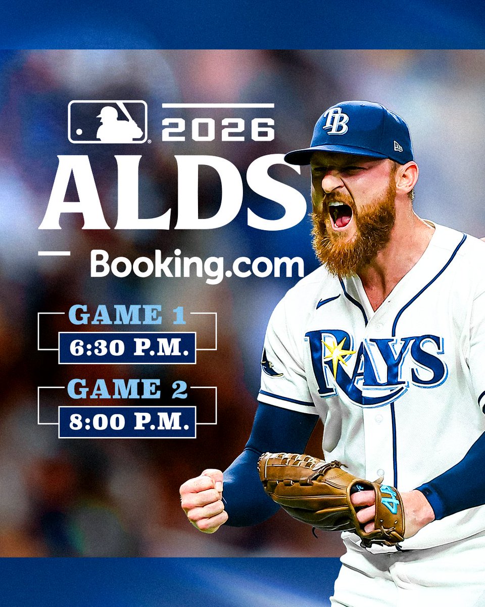 RaysBaseball's tweet photo. 🚨 Game times just dropped 🚨 https://t.co/ojPvll67xp