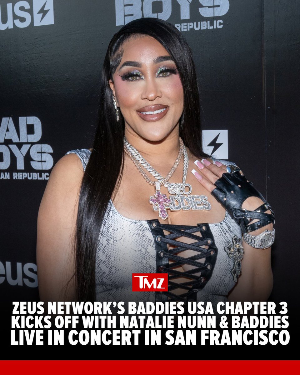 TMZ's tweet photo. The Baddies are kicking off Chapter Three in the Bay! 🔥

Natalie Nunn, Rollie, Tommie Lee, Biggie, Big Lex, Badd Dolly, Scotty With The Body, and more take the stage this Friday, October 2nd, for The Zeus Network's first #BaddiesUSAChapterThree concert at the Warfield Theatre in San Francisco!