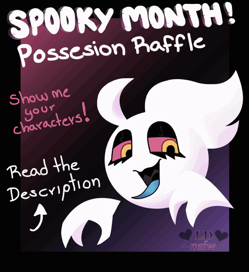 18_luciddragon's tweet photo. Hey Everyone! We are doing a possesion raffle this time!

Like,retweet and comment your character and one of you will get a litle comic of your oc being possesed (and dressed) by my lovely ghost Buns!

The winner will be selected at october 20th https://t.co/DkqLAMklqq