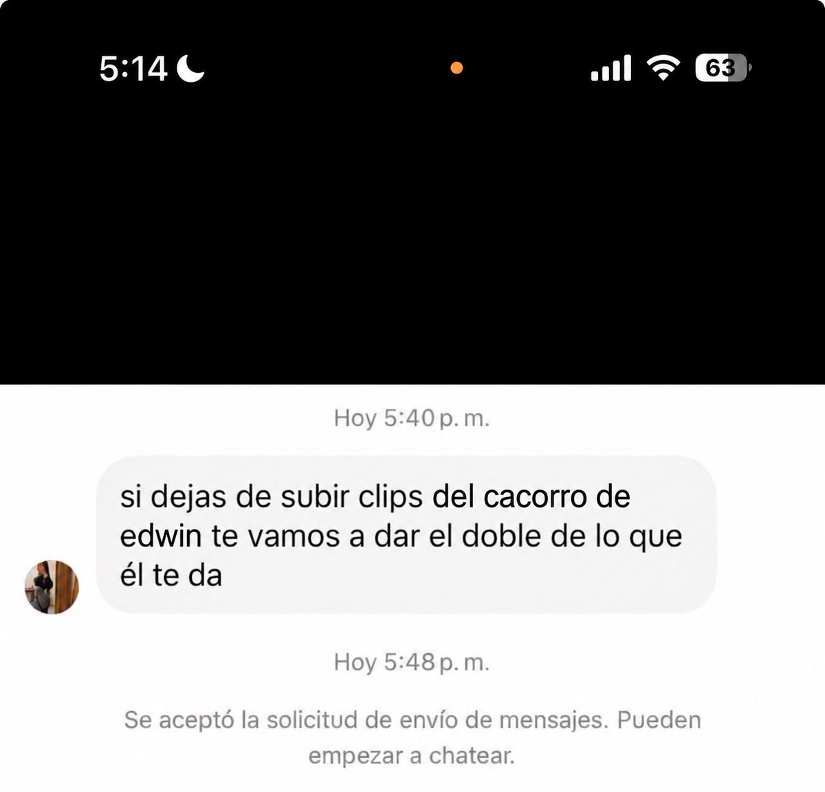 edwinmendozza1's tweet photo. Le está llegando esto a mis seguidores, me quieren silenciar Chiak vale v https://t.co/fxdEH8AJqn