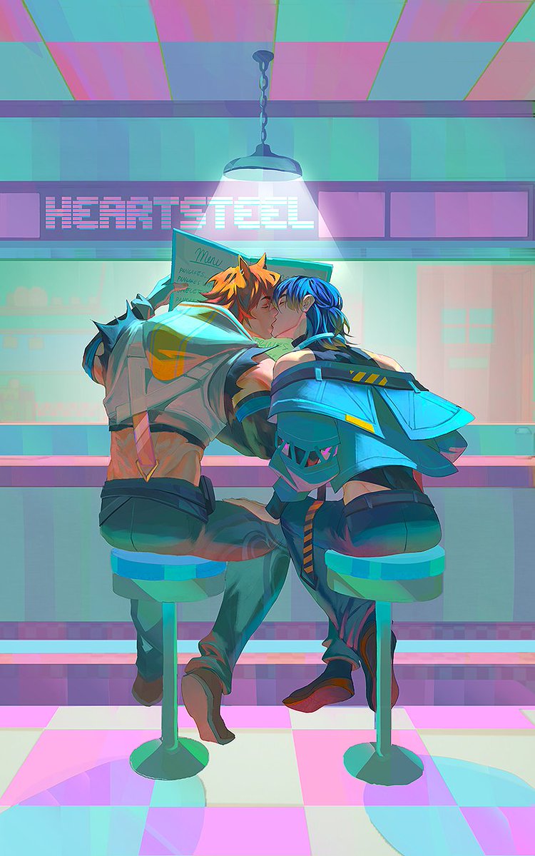 sorrowtalks's tweet photo. i was going to draw more heartsteel settphel like these but i lost motivation😭 https://t.co/tidzJ7teIf