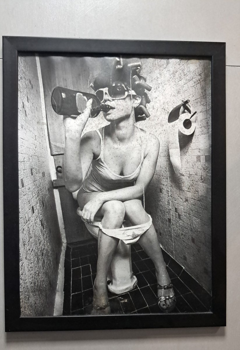 fabominavel's tweet photo. O quadro no banheiro do lugar onde minha irmã ta ficando https://t.co/26euxwEpLm