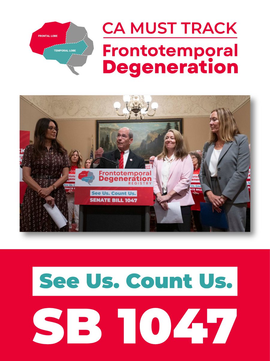 SenRogerNiello's tweet photo. Sept. 28-Oct. 4 is World frontotemporal degeneration Awareness Week. When Senate Bill 1047 becomes law in California, data collection for FTD represents far more than just policy. It's a lifeline in our fight to improve the lives of families living with this devastating disease. https://t.co/5pG7g9QEe8