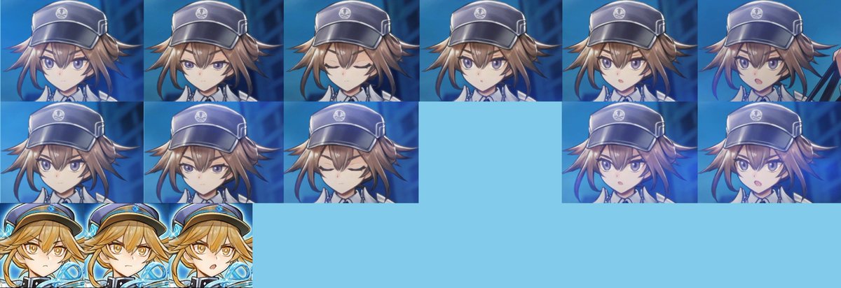 pu11pu5h's tweet photo. ソロモードのエクソシターはアドベンチャーゲーム風味になっており、表情差分がある為、一先ずイレーヌとソフィア姉妹の分を集めてみた。知的で真面目なソフィアは性格上あまり表情が豊かではない一方、イレーヌはシリアスな場においても元絵を含むとは言え笑顔が入って来るのはやはりムードメーカー。 https://t.co/Nl3vHj1VXP