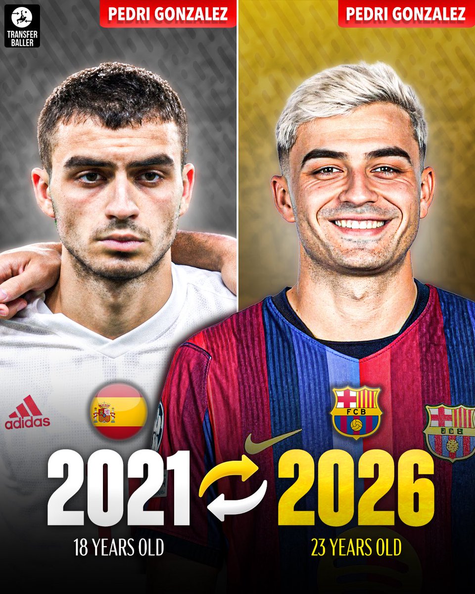 transferballer's tweet photo. Pedri has finally recovered from that 20/21 season, where he played 73 games! 😂🔥 And he looks much younger now…

The best midfielder in the world rn? 👀 https://t.co/l9wB4kAmfE