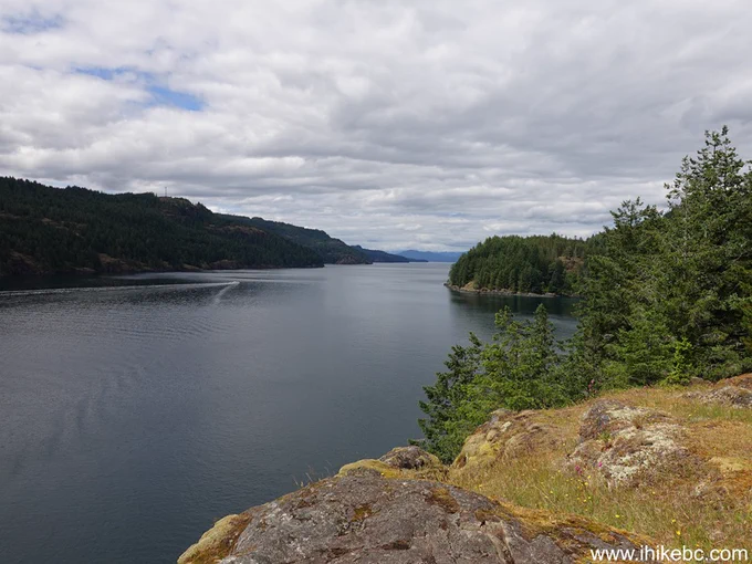 Seymour Narrows view from Maude Island Trail (Quadra Island, British Columbia, Canada).