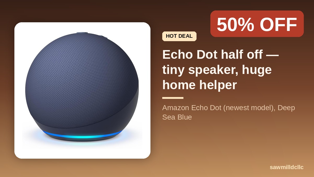 SawmillDCLLC's tweet photo. Cozy-home steal: newest Echo Dot at 50% off while the deal’s hot 🏠

https://t.co/qX5KpArkEk

#ad #HomeFinds https://t.co/gSse7ImMwo