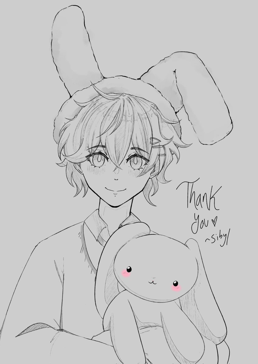 harusagi's tweet photo. Haru is so ikemen without glasses, even Koppe is blushing! 🐰✨

Thank you so much @sibyl_lybis for the wonderful sketch! I love your art style! #haruheart https://t.co/FytApQ7xrX