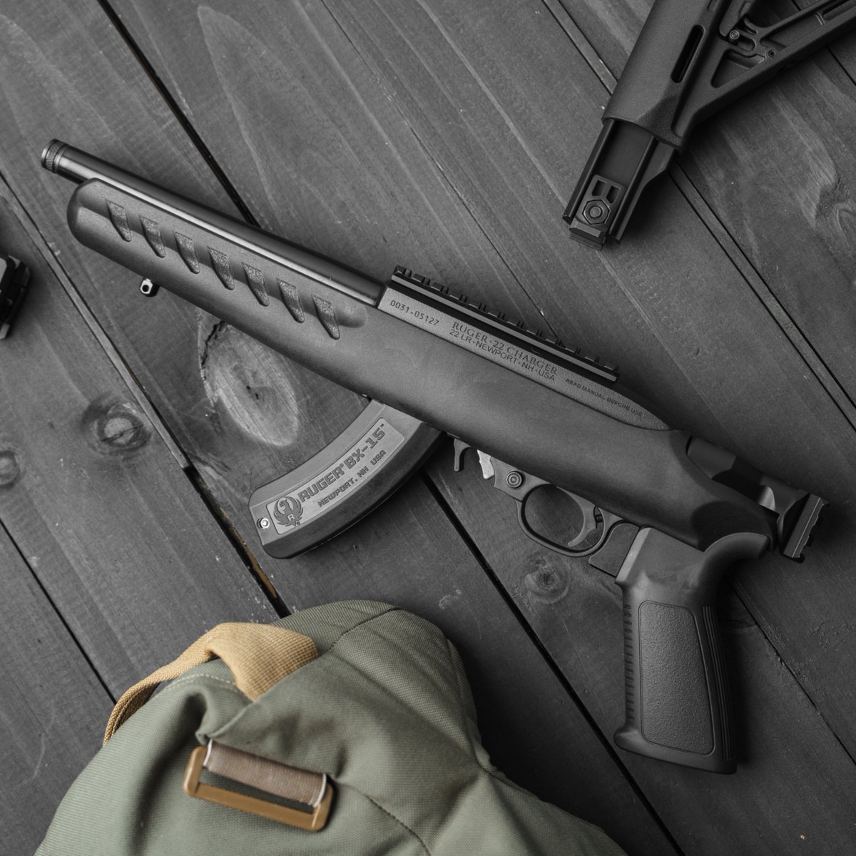Ruger_Firearms's tweet photo. The 22 Charger™ is back – now with a BX-Trigger®, match bolt release and rear cleaning port. https://t.co/Zl2oLdWsXr