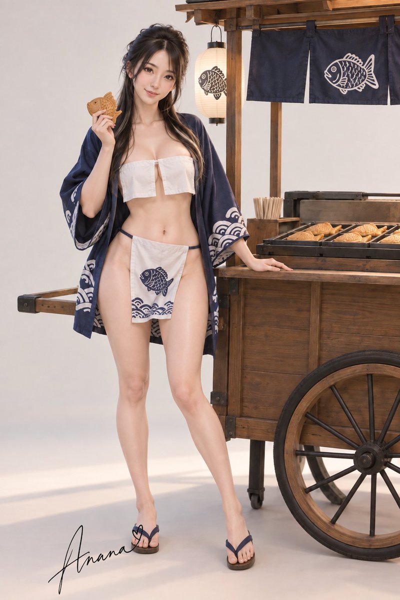 Anana0k's tweet photo. Taiyaki Street Girl｜たい焼き売りの女郎 https://t.co/61KaTE8bQL