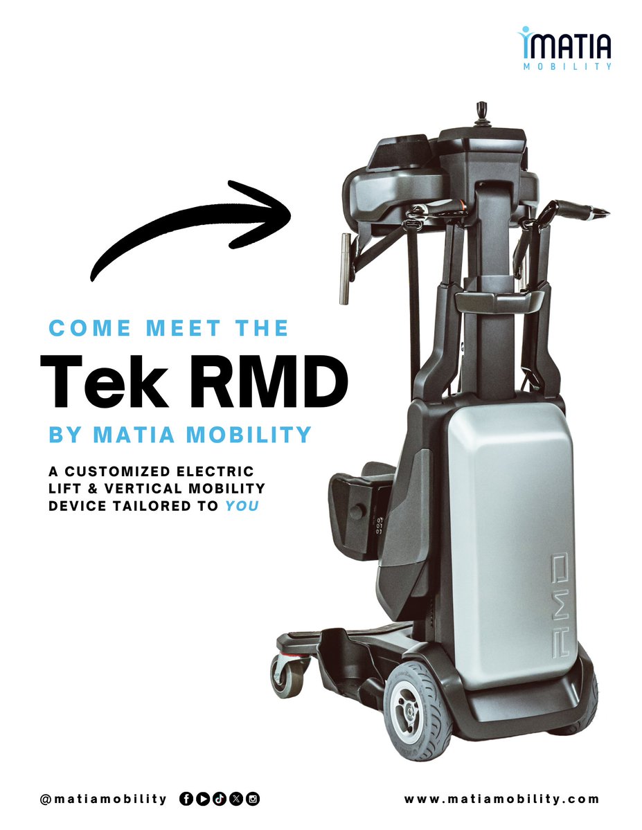 matiamobility's tweet photo. We’re bringing the Tek RMD to New Jersey this weekend! 

Come see us at the @KesslerFdn Fall Fest on October 4 in West Orange. You’ll have the chance to try out the Tek, ask questions, and learn more while spending the afternoon at a free event celebrating accessibility! https://t.co/x2W4G0ptWU