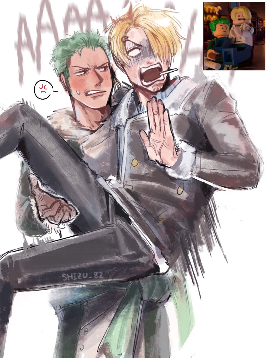 shizu_82's tweet photo. Get off me, cook. #sanzo #zosan #onepiece https://t.co/dEvf6rHnYZ